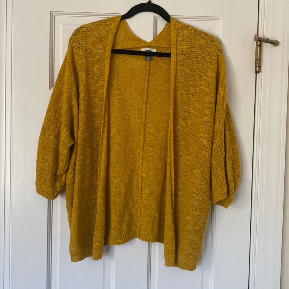 Old Navy mustard cardigan medium